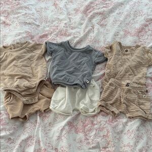 Cozy Kids' Neutral T-Shirt and Shorts Set